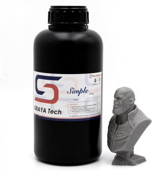 Siraya Tech Simple 3D Printer Resin Water Washable 3D Printing Resin Super Easy to Clean and Print Uv-Curing Resin Needs Much Less Alcohol for LCD DLP 3D Printer (Clear, 1Kg)