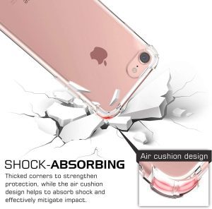 T Tersely Crystal Case Cover for Iphone SE 3 (2022)/Iphone SE 2Nd 2020 / Iphone 7 / Iphone 8, Ultra Clear Slim TPU Bumper Case with Shockproof Corner for Iphone SE3/SE2 /7/8 (4.7 Inch)