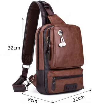 Oncali Large Capacity Sling Crossbody Bag Shoulder Backpack for Men Chest Bags Casual Daypack for Business Travel Cycling