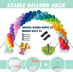 OUOHOME Balloon Arch Stand, Adjustable Balloon Arch Kit Balloon Arch Frame with Base – for Wedding Baby Shower Birthday Party Supplies Decorations