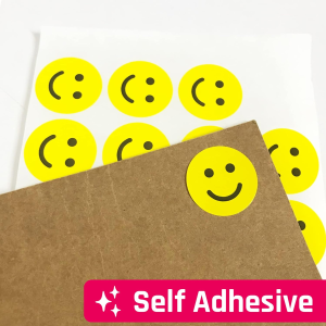 1″ Yellow Happy Smiley Face Stickers – 50 Sheets, Pack of 1200