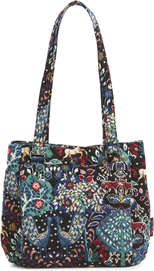 Vera Bradley Signature Cotton Multi-Compartment Shoulder Satchel Purse