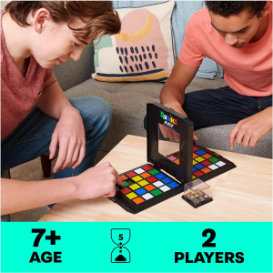 Rubik’S, Race:Classic Fast-Paced Strategy Sequence Brain Teaser Travel Board Game Two-Player Speed Solving Face-Off, for Adults and Kids Ages 7 and Up