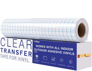 Transfer Paper Tape Roll 6″ X 50 Feet Clear for Self Adhesive Permanent Vinyl for Signs Stickers Decals Walls Doors & Windows