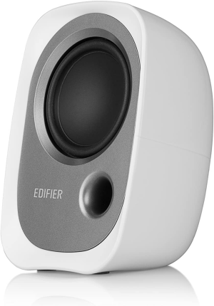 Edifier R12U WT Active USB Powered Multimedia Speaker System – Bass Reflex, 3.5Mm AUX Port, Headphone Jack White