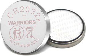 Warriors 2032 CR2032 Coin Button Cell 3V 3 Volt Lithium Batteries 5X Retail Pack Compliant with Coin Battery Safety Standards 2020