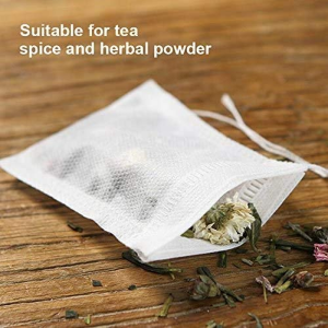 100 Pcs Tea Filter Bags,Disposable Empty Loose Leaf Tea Bags (3.54 X 2.75 Inch)