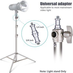 Neewer 2 Pieces Light Stand Kit, 102″/260Cm Stainless Steel Heavy Duty with 1/4″ to 3/8″ Adapter for Studio Softbox, Monolight and Other Photographic Equipment