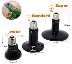 150W 220V Pet Ceramic Heat Lamp 2 Pack, Pet Infrared Bulb Emitter Lamp No Harm No Light Heat Lamp Bulb for Pet Brooder Coop Chicken Lizard Turtle Snake Aquarium,Black