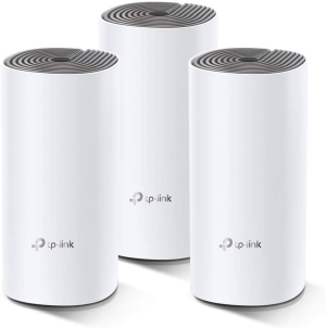 TP-Link Deco AC1200 Whole Home Mesh Wi-Fi (3-Pack), Dual-Band, Up to 1167 Mbps, Wireless, Seamless AI Roaming, Gaming & Streaming, Smart Home, Compatible with Starlink (Deco E4(3-pack))