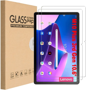 T Tersely [2 Pack] Screen Protector for Lenovo Tab M10 plus Gen 3(10.6 Inch), Premium 9H Hardness HD Case-Friendly Tempered-Glass Film Screen Protector