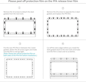 ELEGOO PFA Release Liner Film for Saturn 2 and Saturn 3 LCD 3D Printer 273 * 176Mm, 0.127Mm Thickness with Stronger Release Functionality and 95% Light Transmittance, Compatible with Saturn 8K, 5PCS