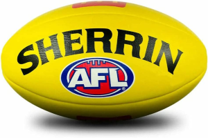 Sherrin Official AFL Replica Training Football Leather Mcdonalds Yellow