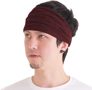 CHARM Wide Headband Bandana for Women – Mens Large Hair Turban Head Wraps Boho Band