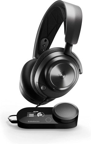 Steelseries Arctis Nova Pro Wired Multi-System Gaming Headset – PC, Playstation & Switch – 360° Spatial Audio – Hi-Res Gamedac Gen 2 – Ai-Powered Noise-Cancelling Clearcast Gen 2 Microphone