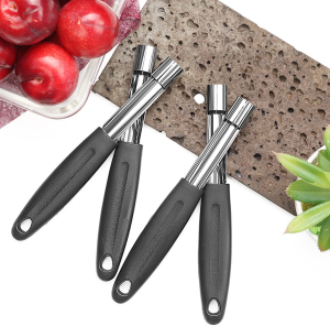 Soft Touch Apple Corer Remover Stainless Steel Core Seed Twist Pear Kitchen Tool Fruit Pear Corer Slicer Peeler with Sharp Serrated Blade Perfect Kitchen Utensil & Gadget for Coring Pear & Other Fruits