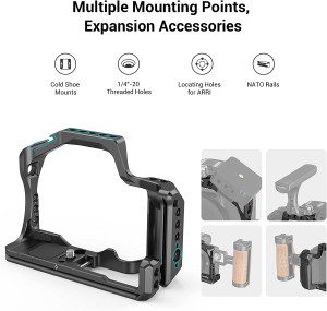 Smallrig M50 /M50 Mark II/M5 Cage (Upgraded), Aluminum Alloy Video Film Movie Making Rig with Integrated Grip and NATO Rail for Canon M50 /M50 II /M5-2168C