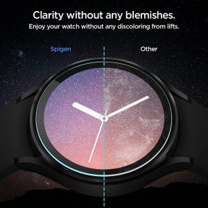 SPIGEN EZ Fit Glas.Tr Slim Screen Protector Designed for Samsung Galaxy Watch 5 Pro (45Mm) 9H Tempered Glass Screen Protector [2-Pack] – Clear