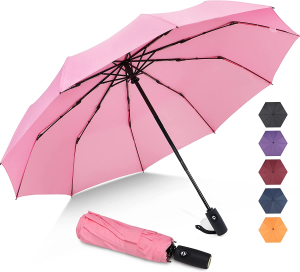 ZOMAKE Compact Travel Umbrella Windproof – Lightweight Folding Umbrella Automatic Open Close (Jewelry Blue)