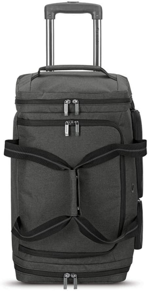 Solo New York Leroy Carry-On Wheeled Duffle Bag, 49L Capacity, Grey, 22 Inch, Grey, 22 Inch, Leroy Carry-On Wheeled Duffle Bag, 49L Capacity