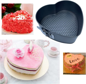 Zojoca Living Love Heart Springform Cake Tin 21.5Cm X 20.5Cm X 8Cm Carbon Steel Non Stick, Grey – Ideal for Cheesecakes, Cakes or Jelly Cakes Too!