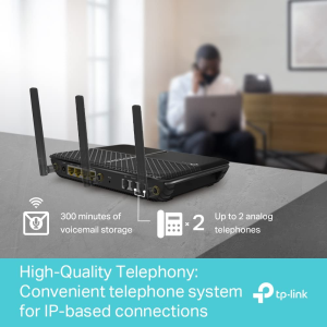 Tp-Link AC2100 Dual Band Wireless Gigabit VDSL/ADSL Modem Router – MU-MIMO, Beamforming, HD Telephony, Qos, Parental Control, NBN Ready, Onemesh Supported (Archer Vr2100V) | AU Version |