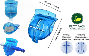 The PUTT PACK 5 in 1 – Golf Bag Accessories Kit Containing a Golf Divot Repair Tool with Magnetic Golf Ball Marker, Golf Ball Line Marker Tool, Genuine Mini Marker & Golf Tee Bag Pouch