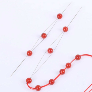 10PC Big Eye Beading Needles Easy Threading Tool for Bracelet Jewelry Making Seed Beads DIY with Storage Bottle