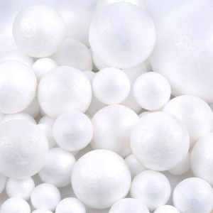 Pllieay 88 Pieces 6 Sizes White Foam Balls Polystyrene Craft Balls Craft Decoration Balls for DIY Art Craft, Household and School Projects