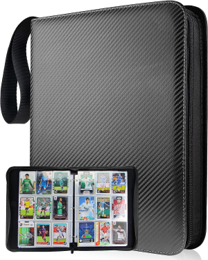 YOZOTI Card Binder for PKMN Trading Cards, 4-Pocket Pages Sleeves 400 Pockets Card Binders Holder Folder Album Book Protectors, Fit for TCG Yugioh MTG Baseball Football Cards