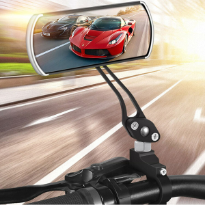 Yotsuba Bike Mirrors, Bicycle Rearview Mirror Set – 2 Pcs, Handlebar Mount, Rectangular Glass, 360° Adjustment, Universal Fit for Cycling, Mountain Bikes, Electric Scooters (Black)