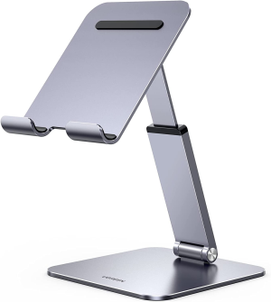 UGREEN Tablet Stand Height Adjustable, Aluminum Tablet Holder, Foldable Desktop Stand Compatible with Ipad Pro 12.9, 9.7, 10.5, Ipad Air Mini 4 3 2, Nintendo Switch, Surface Pro