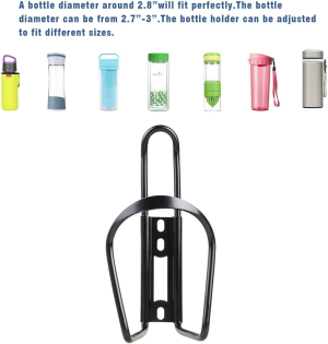 QUMOX 2X Water Bottle Cages Holder – Lightweight Alloy Aluminum for Bike Black