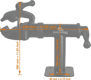 Bikehand Bike Repair Stand – Home Bench Mount Bicycle Mechanics Workstand – for Mountain Bikes and Road Bikes Maintenance