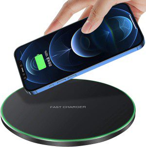 Wireless Charger Fast Wireless Charging Pad 20W Max Compatible with Iphone 11 12 13 14 15 Pro Max/12 13 Mini/Xs Max/Xr/Xs/X/8/8Plus,Galaxy S23/S22/S21/S20/Note 20/10, Airpods Pro Etc. (No AC Adapter)