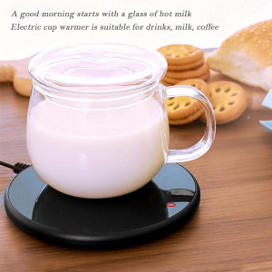 Mug Warming Plate, USB Coffee Cup Warmer with Auto Shut off & 3 Adjustable Temperature Settings Electric Beverage Warmer, Office Desk Portable Warmers for Tea Espresso Milk