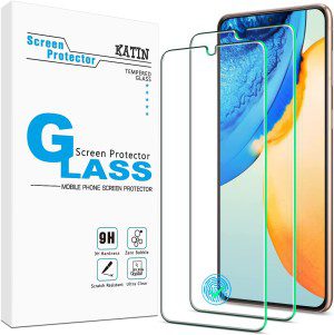 (2 Pack) KATIN Screen Protector for Samsung Galaxy S21 plus 5G 6.7-Inch Tempered Glass, Support Fingerprint Reader, anti Scratch, Bubble Free, 9H Hardness, Case Friendly