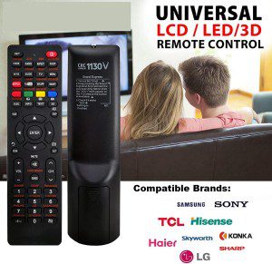 T Tersely Universal LCD/LED/3D Replacement TV Remote, for LCD/LED TV HDTV Remote Controller Samsung/Panasonic/Tcl/Sanyo, Panasonic, Philips, Prima, Toshiba, Thomson, TCL, Etc