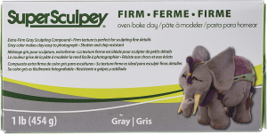 Polyform Super SCULPEY – 1Lb/454G – Firm Gray Polymer Clay Accessory