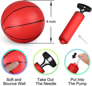 6 PCS Mini Replaceable Basketballs for Mini Basketball Hoop, 16CM Mini Rubber Ball for Indoor Playground Pool Beach, Great Indoor Outdoor Fun Sports for Kids Child Baby Adults