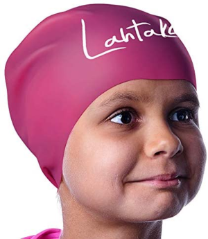 Swim Caps for Long Hair Kids – Swimming Cap for Girls Boys Kids Teens with Long Curly Hair Braids Dreadlocks – 100% Silicone Hypoallergenic Waterproof Swim Hat (Windsor Wine M)