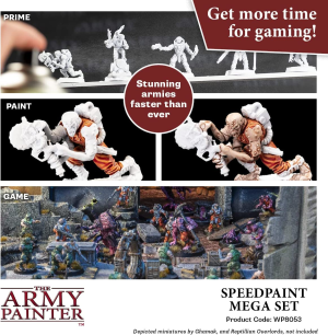 The Army Painter Speedpaint Mega Set – 24 X 18Ml Speed Model Paint Kit Pre Loaded with Mixing Balls and 1 Brush- Base, Shadow and Highlight in One Miniature and Model Paint Set for Plastic Models