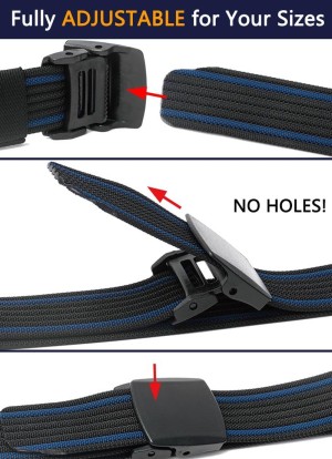 Men’S Nylon Belt, Military Tactical Belt with YKK Plastic Buckle, Durable Breathable Canvas Belt for Work Outdoor Cycling Hiking Skiing,Adjustable for Pants Size below 46Inches[53″Long1.5″Wide]