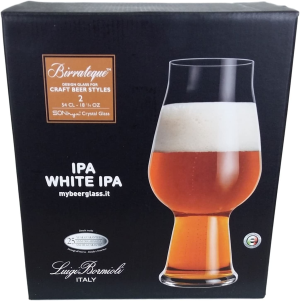 Luigi Bormioli PM985 Birrateque Pale Ale Glass 2-Pieces, 540 Ml Capacity, Clear, (Pack of 1)