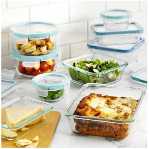 Snapware Pure Pyrex 18-Piece Glass Food Storage Set, 2.6, Clear