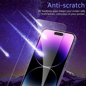 [3 Pack] T Tersely Screen Protector for Iphone 14 Pro (6.1 Inch), Tempered Glass with Installation Alignment Frame,Case Friendly