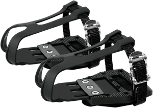 BV Bike Pedals Shimano Spd/Look Delta Compatible 9/16” with Toe Clips – Peloton Pedals for Regular Shoes – Toe Cages for Peloton Bike – Exercise Bike Pedals – Universal Fit Bicycle Pedal