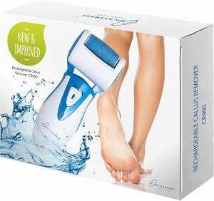 Electric Foot File, Rechargeable Foot Callus Remover: Professional Spa Pedicure Kit and Foot Scrubber, Pedi Care Tools – Best for Hard, Cracked, Dry, Dead Skin – 3 Rollers Feet Scraper by Own Harmony