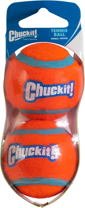 Chuckit! 74023 Tennis Ball, Medium, 2.5″, 2 Pack, Orange/Blue