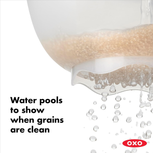 OXO 11166900 Good Grips Rice and Grain Washing Colander White 15.4 X 23.3 X 13.9 Cm